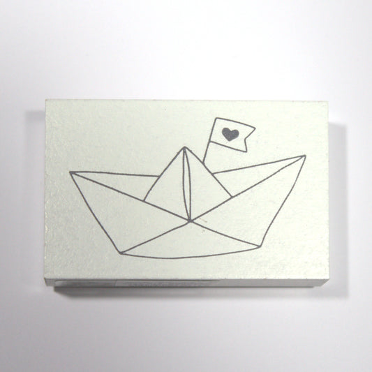 Paper Boat Rubber Stamp