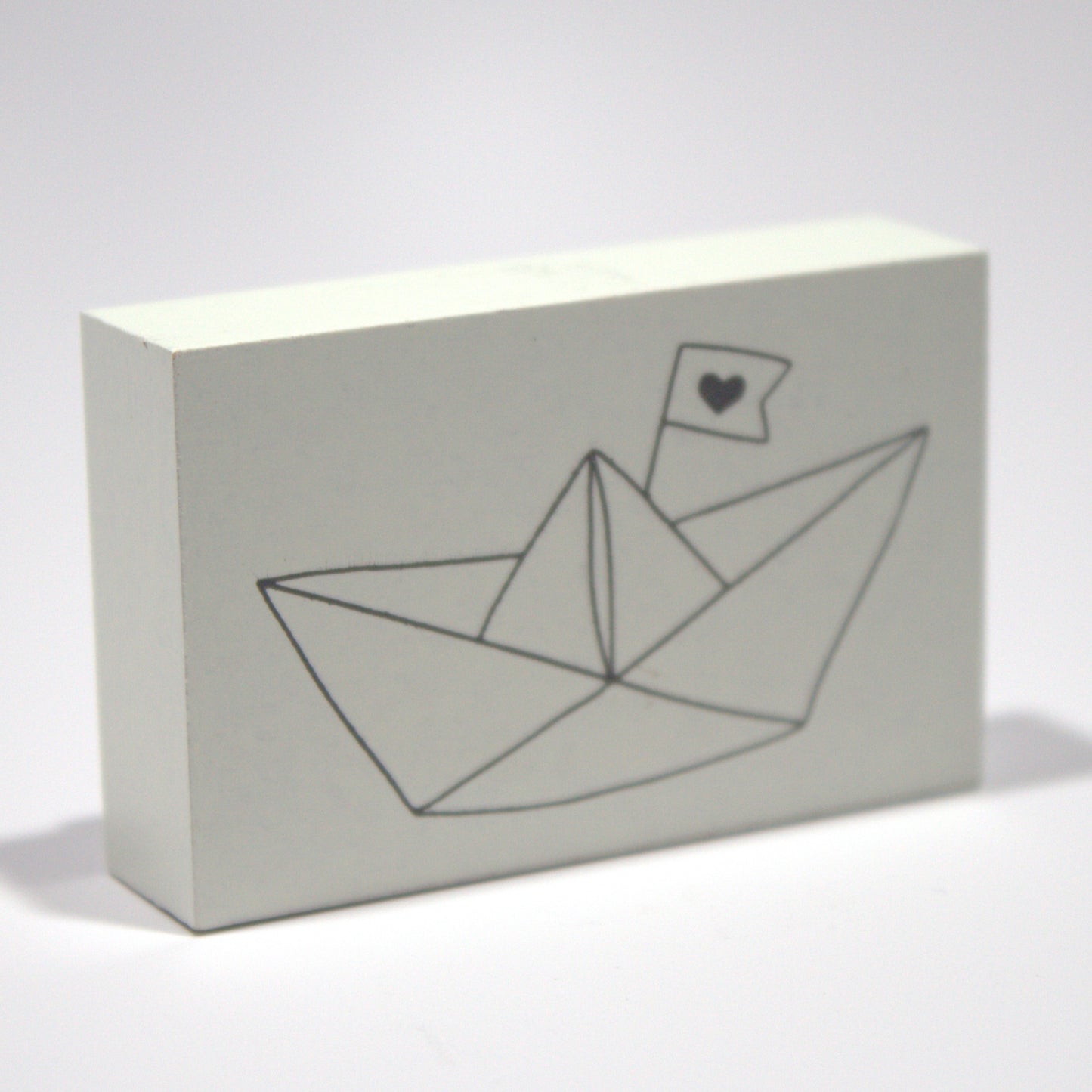 Paper Boat Rubber Stamp