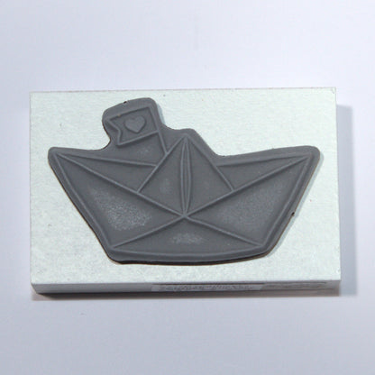 Paper Boat Rubber Stamp