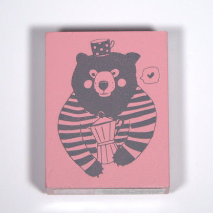 Coffee Bear Rubber Stamp