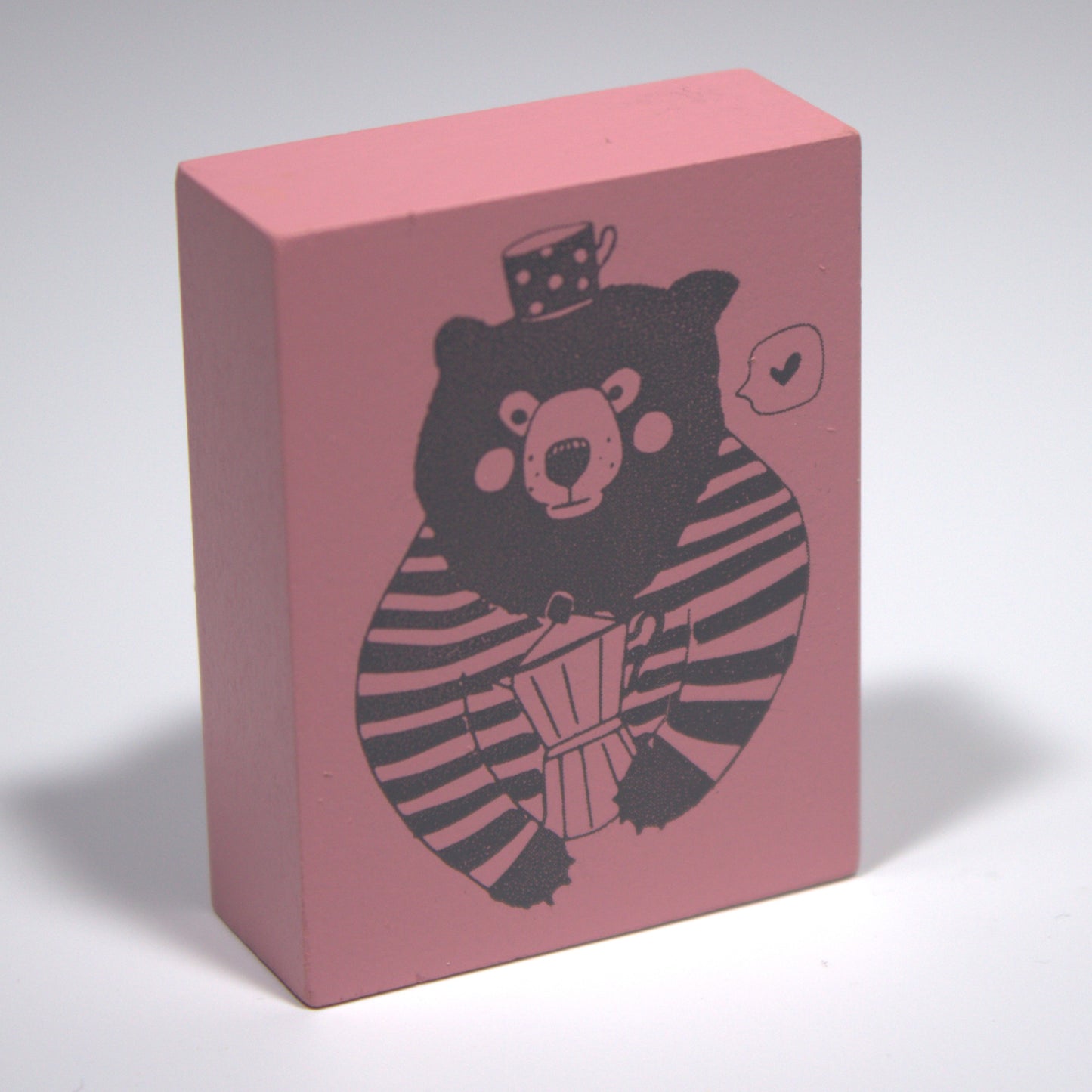 Coffee Bear Rubber Stamp