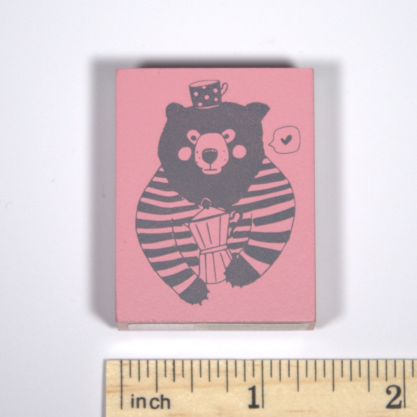 Coffee Bear Rubber Stamp
