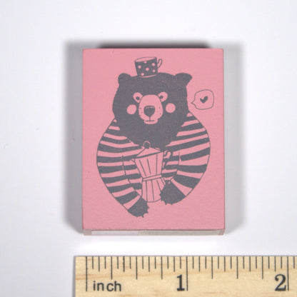 Coffee Bear Rubber Stamp