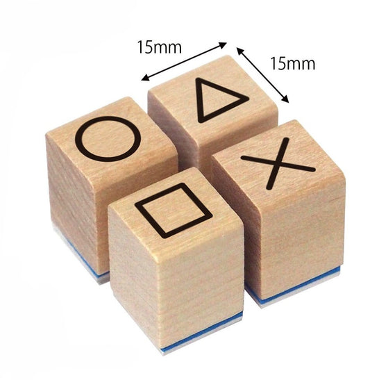Circle Triangle Square X Mini Rubber Stamp Set of 4