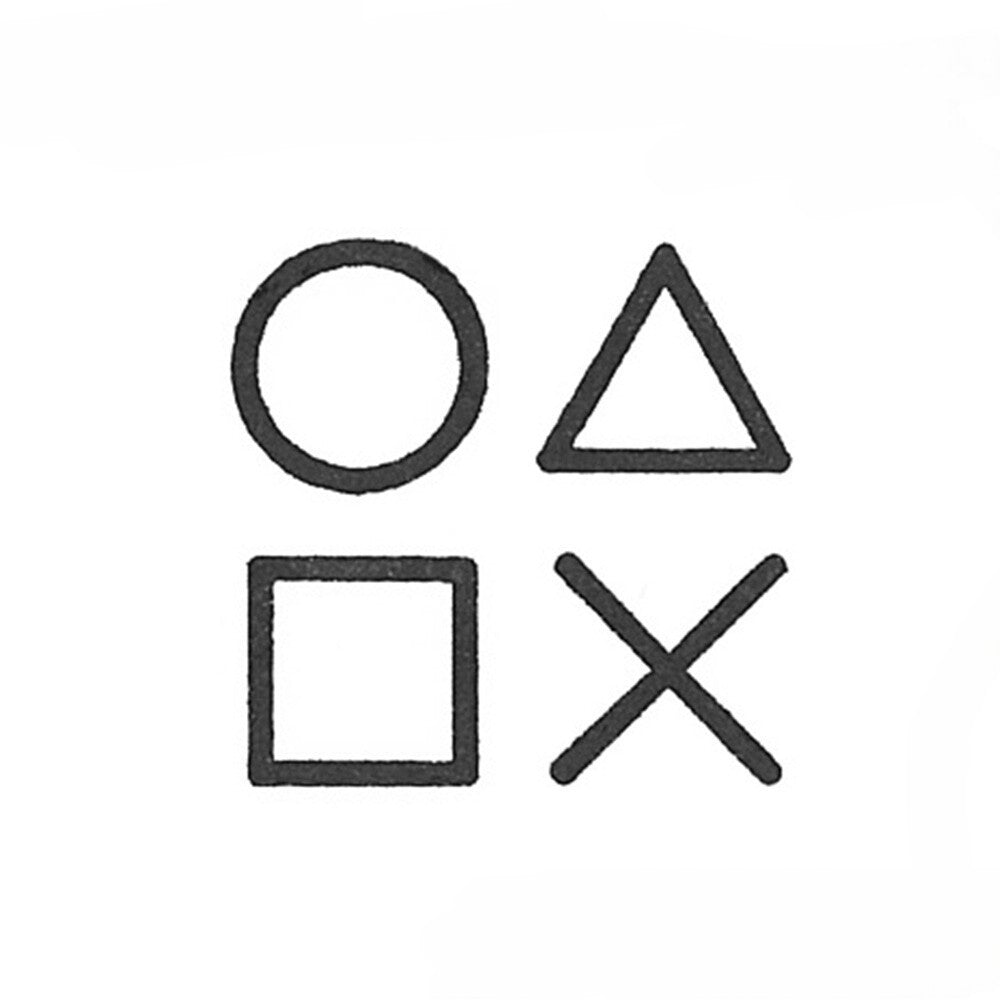 Circle Triangle Square X Mini Rubber Stamp Set of 4