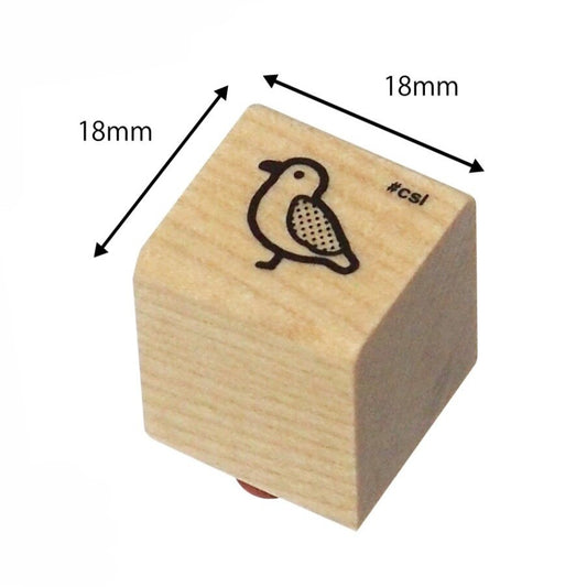 Perched Bird Mini Rubber Stamp