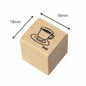 Coffee Cup and Saucer Mini Rubber Stamp