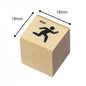 Running Figure Mini Rubber Stamp