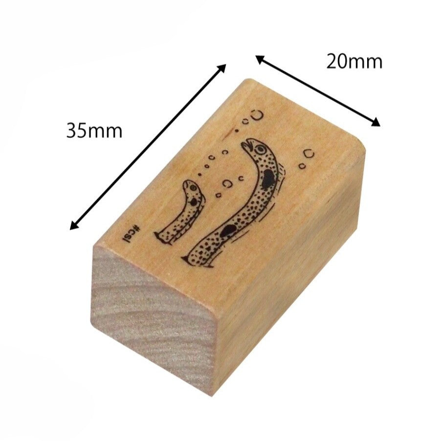 Conger Eels Rubber Stamp