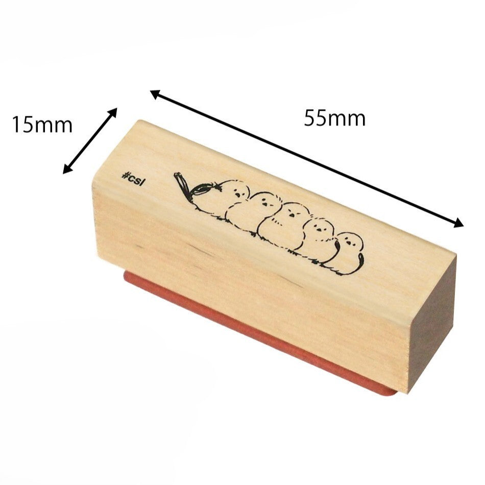 Cuddling Snow Fairy Birds Rubber Stamp | Kodomo no Kao
