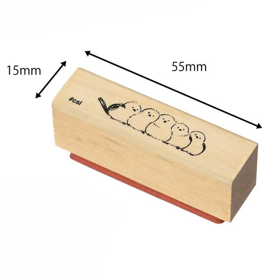 Cuddling Snow Fairy Birds Rubber Stamp | Kodomo no Kao