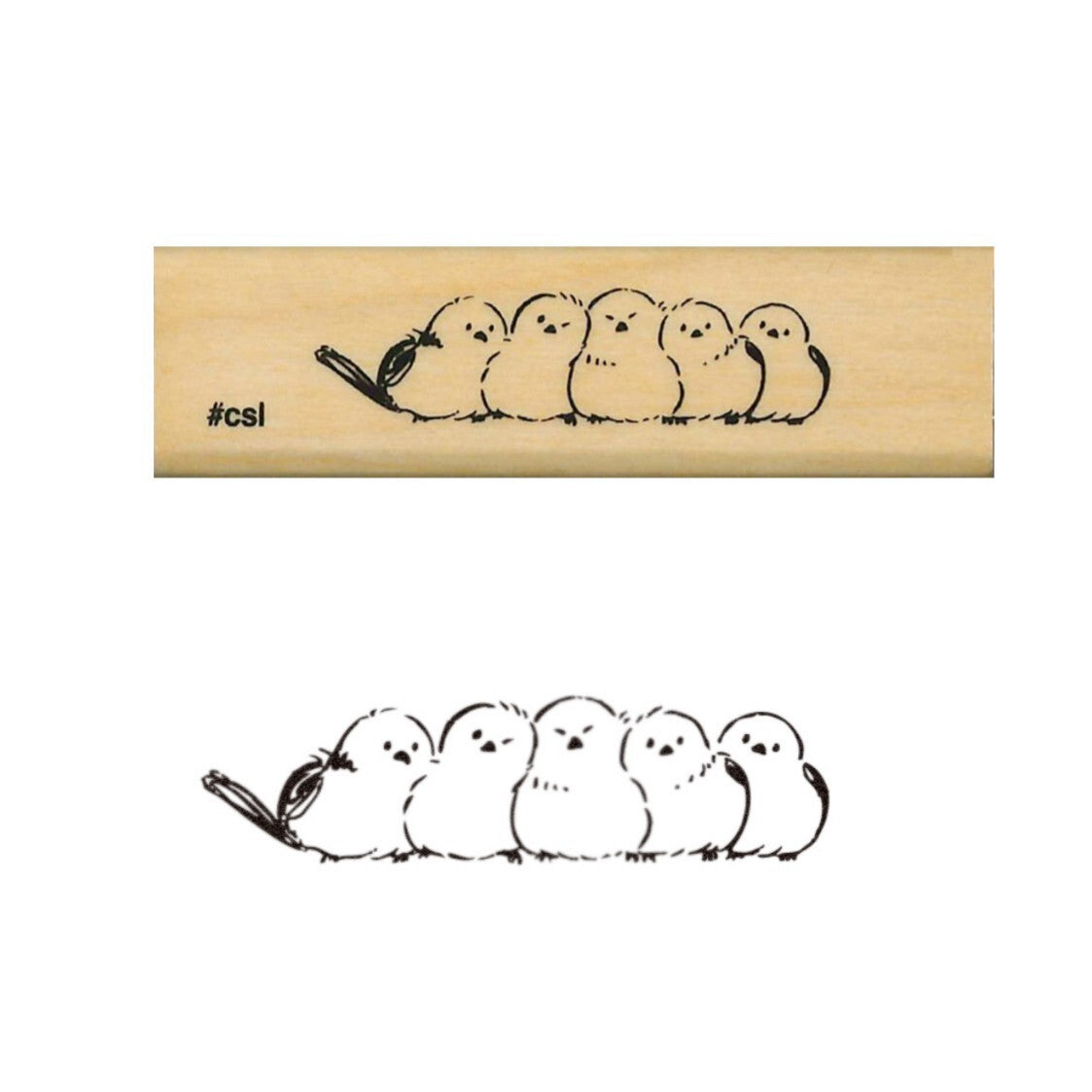 Cuddling Snow Fairy Birds Rubber Stamp | Kodomo no Kao