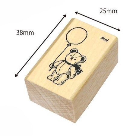 Kodomo no Kao Balloon Bear Rubber Stamp