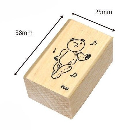 Kodomo no Kao Dancing Bear Rubber Stamp
