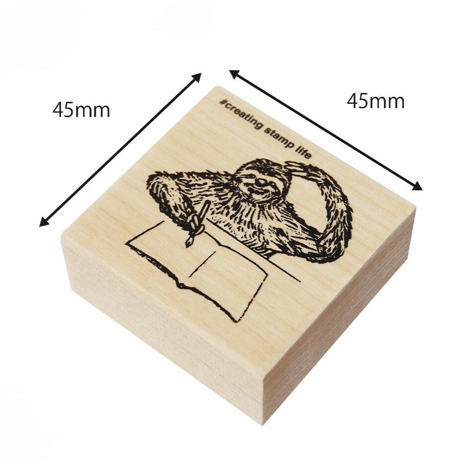 Journaling Sloth Rubber Stamp
