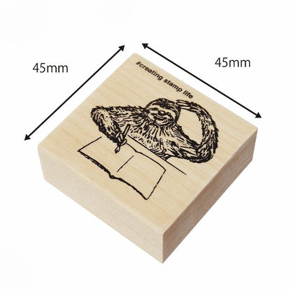 Journaling Sloth Rubber Stamp