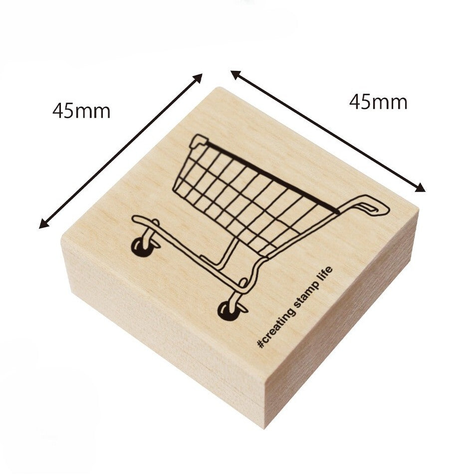 Store Carts Rubber Stamp