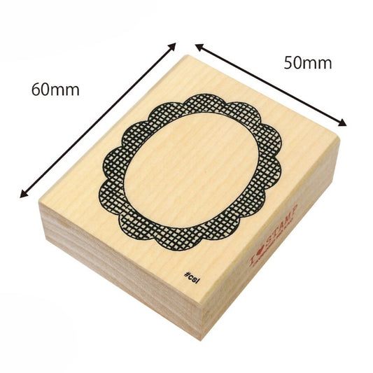 Kodomo no Kao Scalloped Frame Rubber Stamp