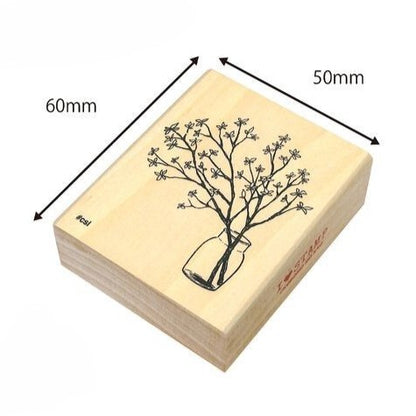 Kodomo no Kao Foliage Vase Rubber Stamp