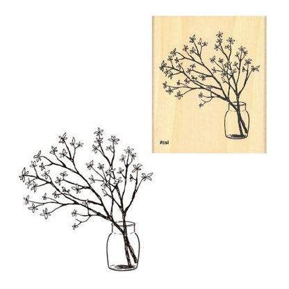 Kodomo no Kao Foliage Vase Rubber Stamp