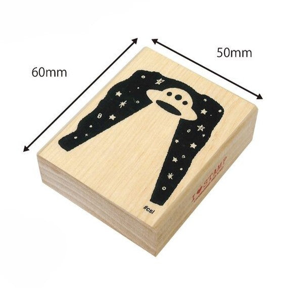 UFO Rubber Stamp