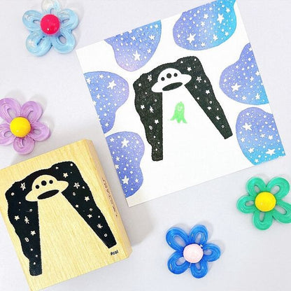 UFO Rubber Stamp