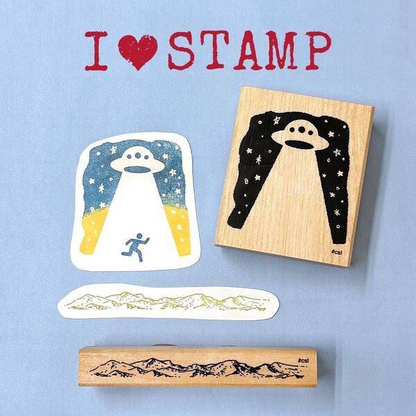 UFO Rubber Stamp