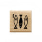 Three Fish Mini Rubber Stamp