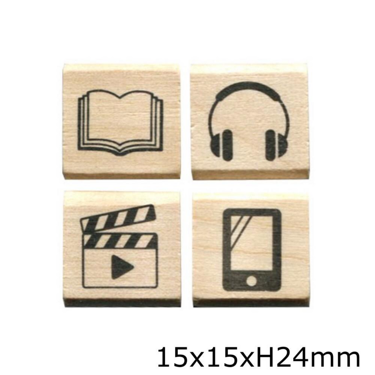 KODOMO NO KAO / Bullet journal stamp 4P set — Stamps:Notebook stamp club 4P set