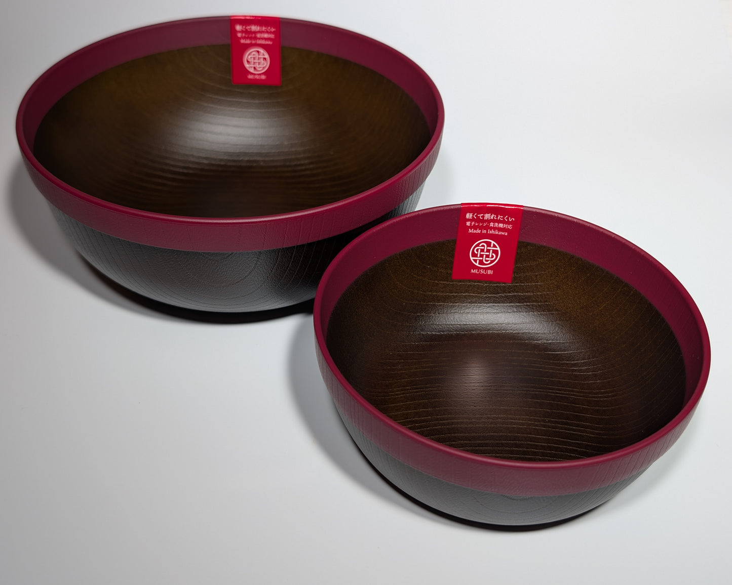 Musubi Donburi Bowl – 2 Sizes - Red Rim