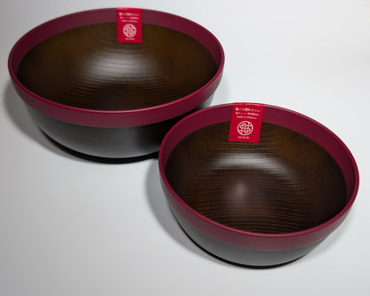 Musubi Donburi Bowl – 2 Sizes - Red Rim