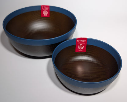 Musubi Donburi Bowl – 2 Sizes - Navy Rim