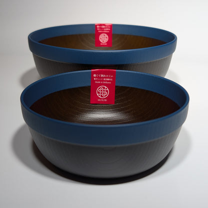 Musubi Donburi Bowl – 2 Sizes - Navy Rim
