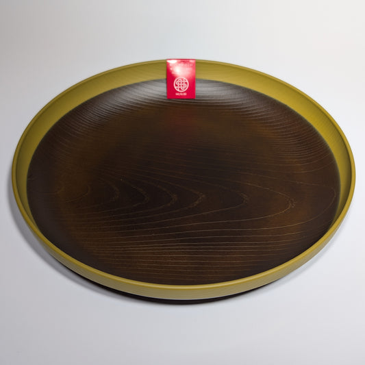 Musubi Dinner Plate – Yellow Rim