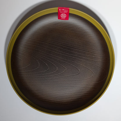 Musubi Dinner Plate – Yellow Rim