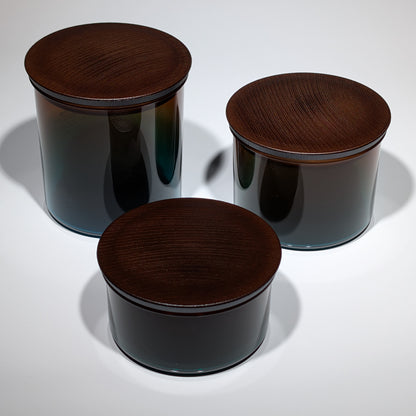 Gradient Round Storage Jar – Brown/Blue