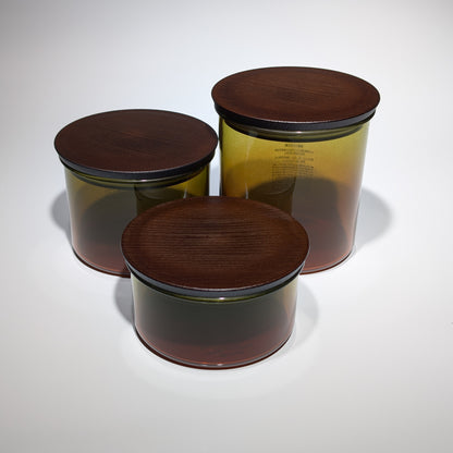 Gradient Round Storage Jar – Green/Brown