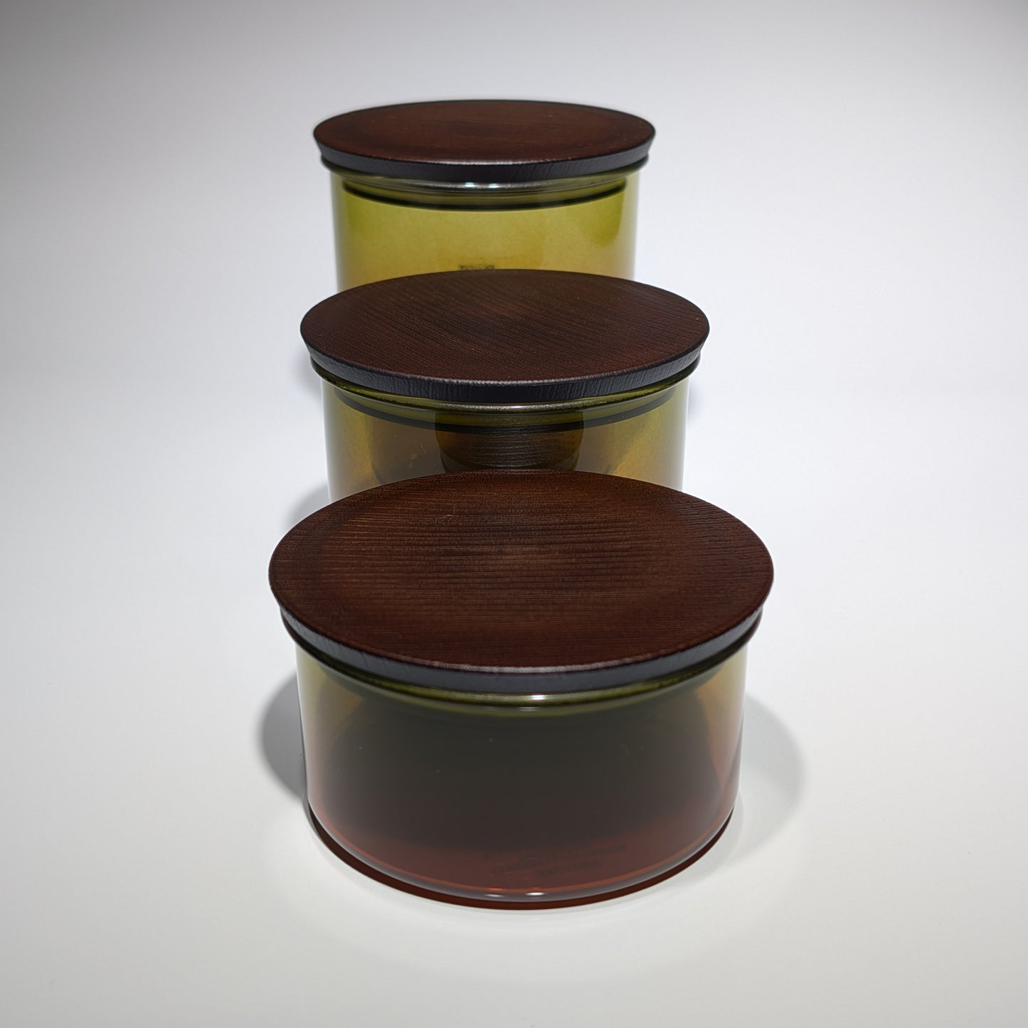 Gradient Round Storage Jar – Green/Brown